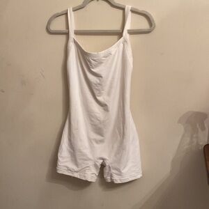 White Sleeveless Romper garage